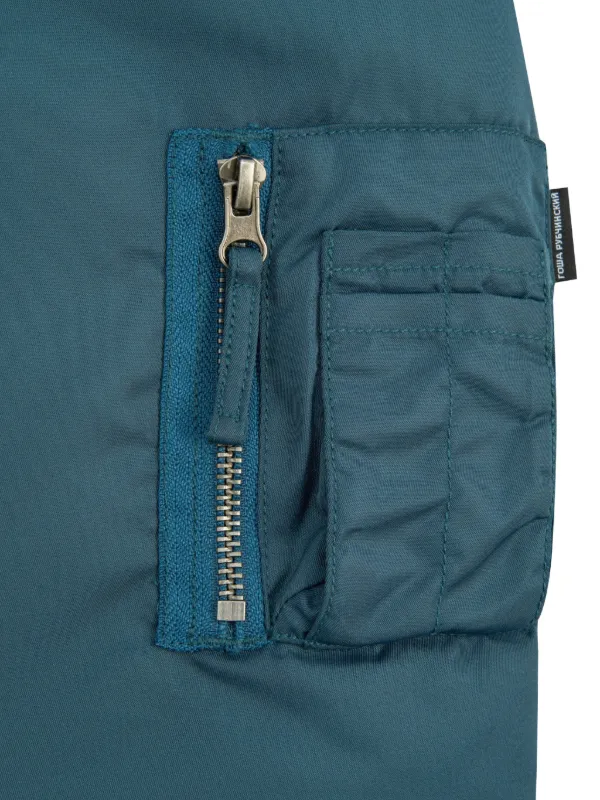 GOSHA RUBCHINSKIY Padded sleeve-pocket Bomber Jacket | Blue | FARFETCH