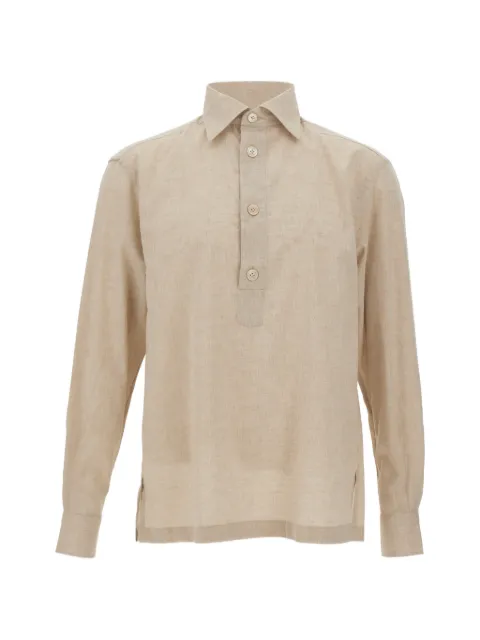 Eleventy popover three-button shirt