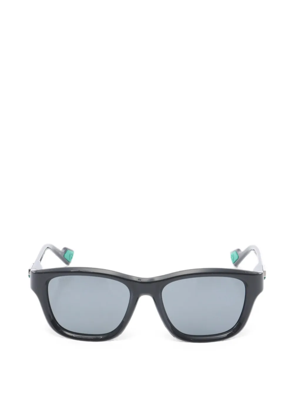 Gucci Pre-Owned logo-plaque square-frame sunglasses - Nero