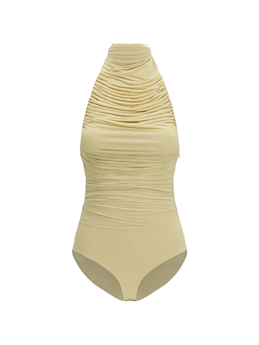 FRANCESCO MURANO draped halterneck bodysuit - Toni neutri