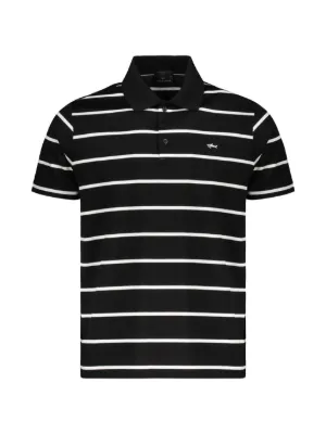A.P.C. Fitted Striped Polo | Black | FARFETCH CA