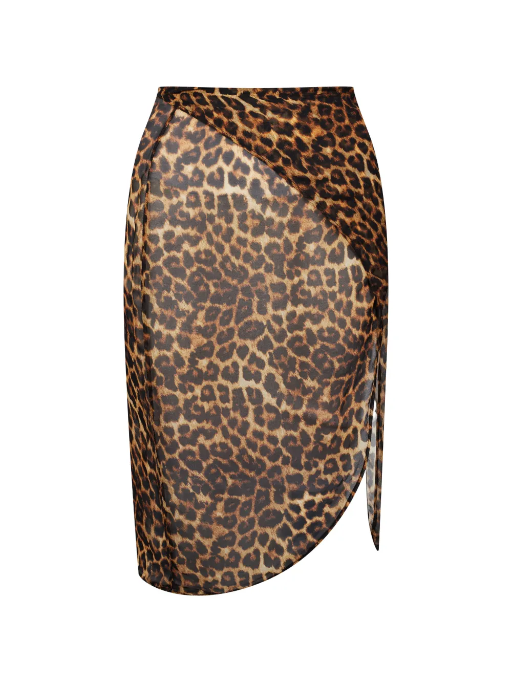 Maison Close leopard-print mini wrap skirt - Brown