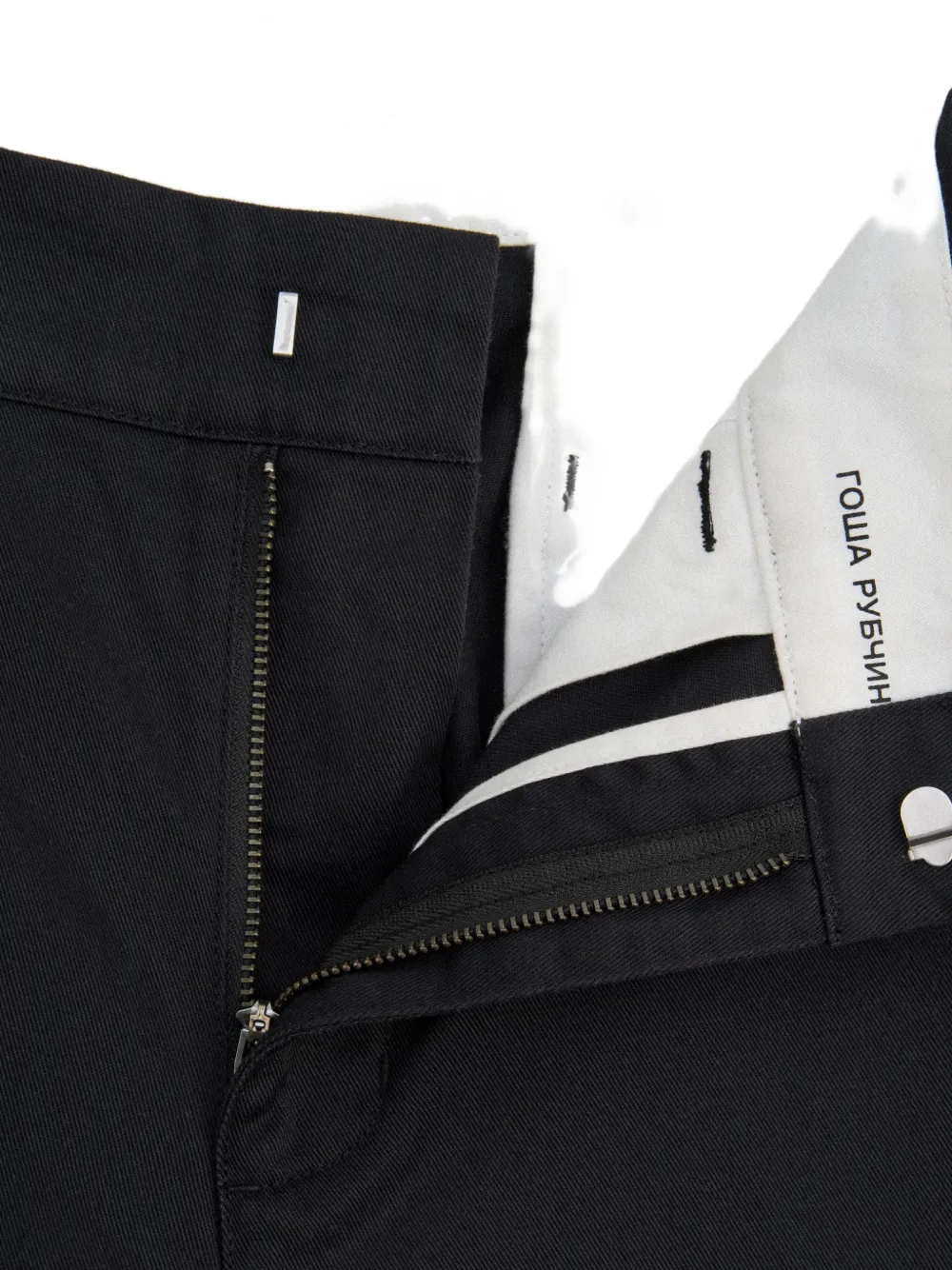GOSHA RUBCHINSKIY logo-label straight-leg Trousers | Blue | FARFETCH