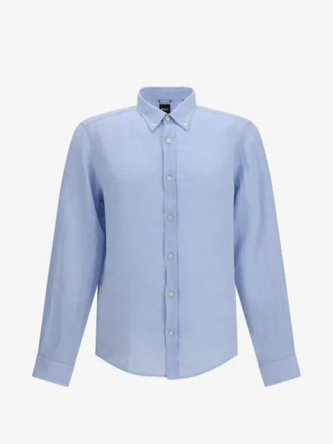 BOSS camisa Liam de lino con botones