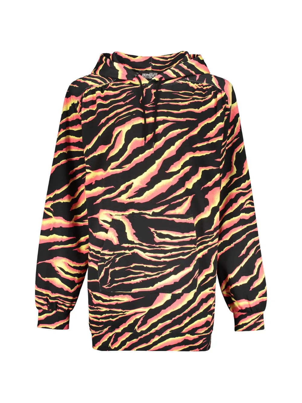 Jeremy Scott striped cotton hoodie - Nero