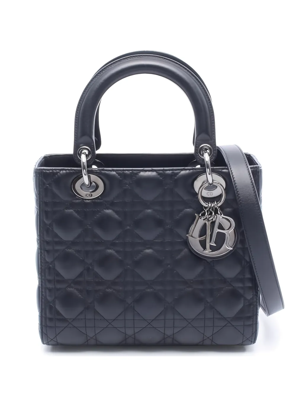 Christian Dior Pre-Owned 2000s Lady Dior Cannage tote bag - Black