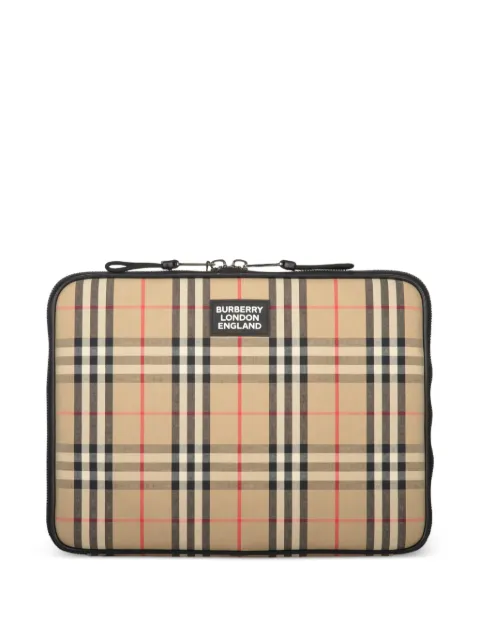 Burberry checked laptop bag