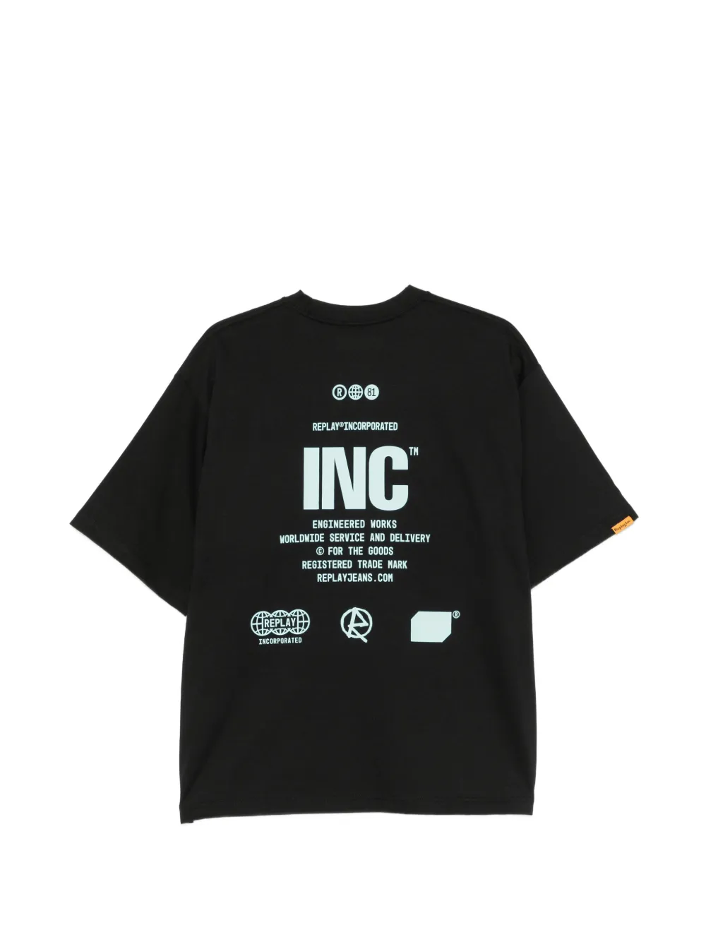 Replay T-shirt met logoprint Zwart