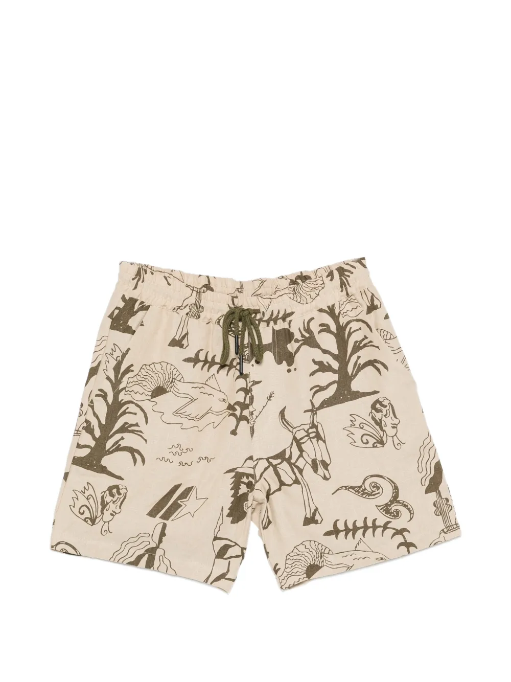 OAS Company Poplan Porto linen shorts - Toni neutri