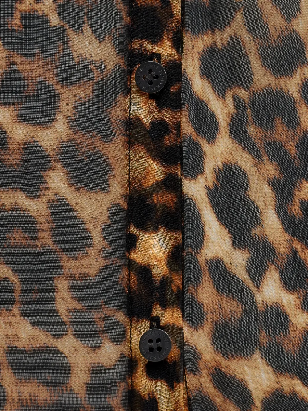 Maison Close Safari mini-blousejurk met luipaardprint Bruin