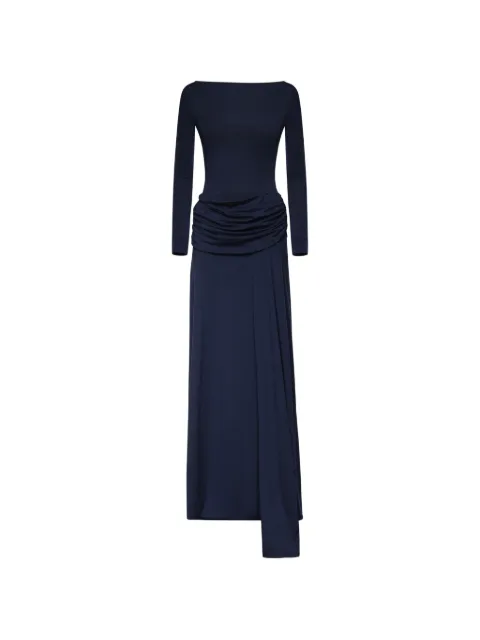 THE ARCHIVIA ruched-waist long-sleeve dress