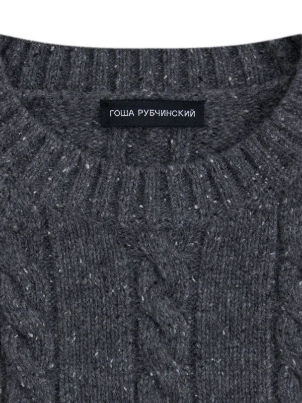 GOSHA RUBCHINSKIY cable-knit Flecked Sweater | Grey | FARFETCH