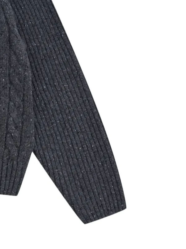 GOSHA RUBCHINSKIY cable-knit Flecked Sweater | Grey | FARFETCH