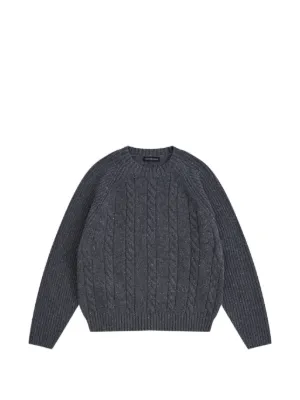 GOSHA RUBCHINSKIY cable-knit Flecked Sweater | Blue | FARFETCH