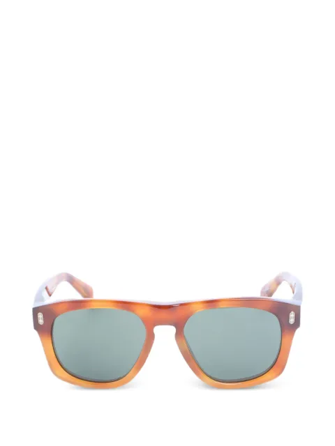 Brunello Cucinelli Alke tortoiseshell-effect rectangle-frame sunglasses