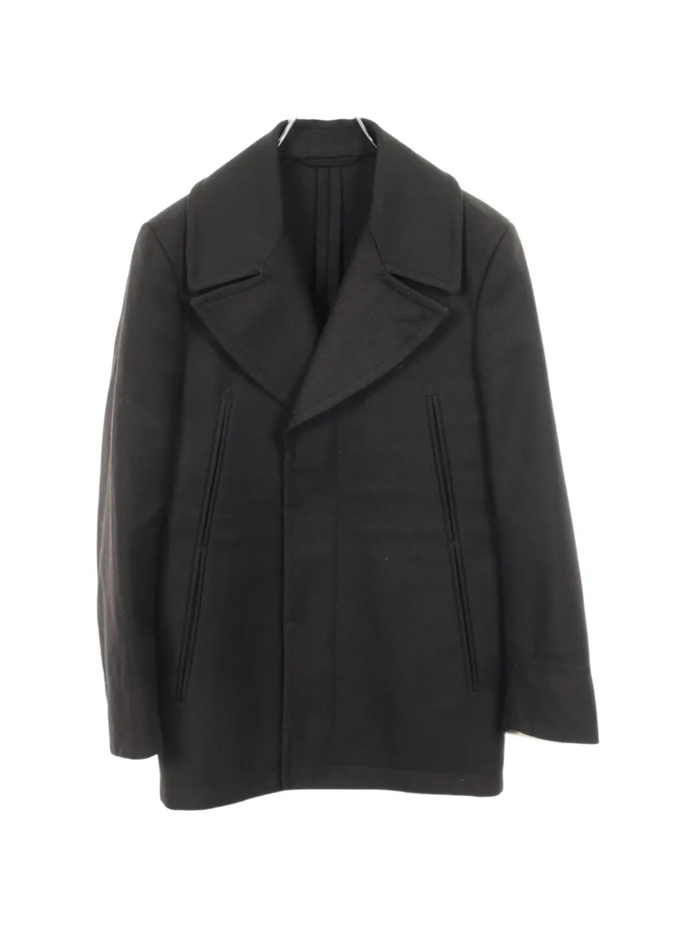Maison Margiela 2010s notched lapels pea coat - Nero