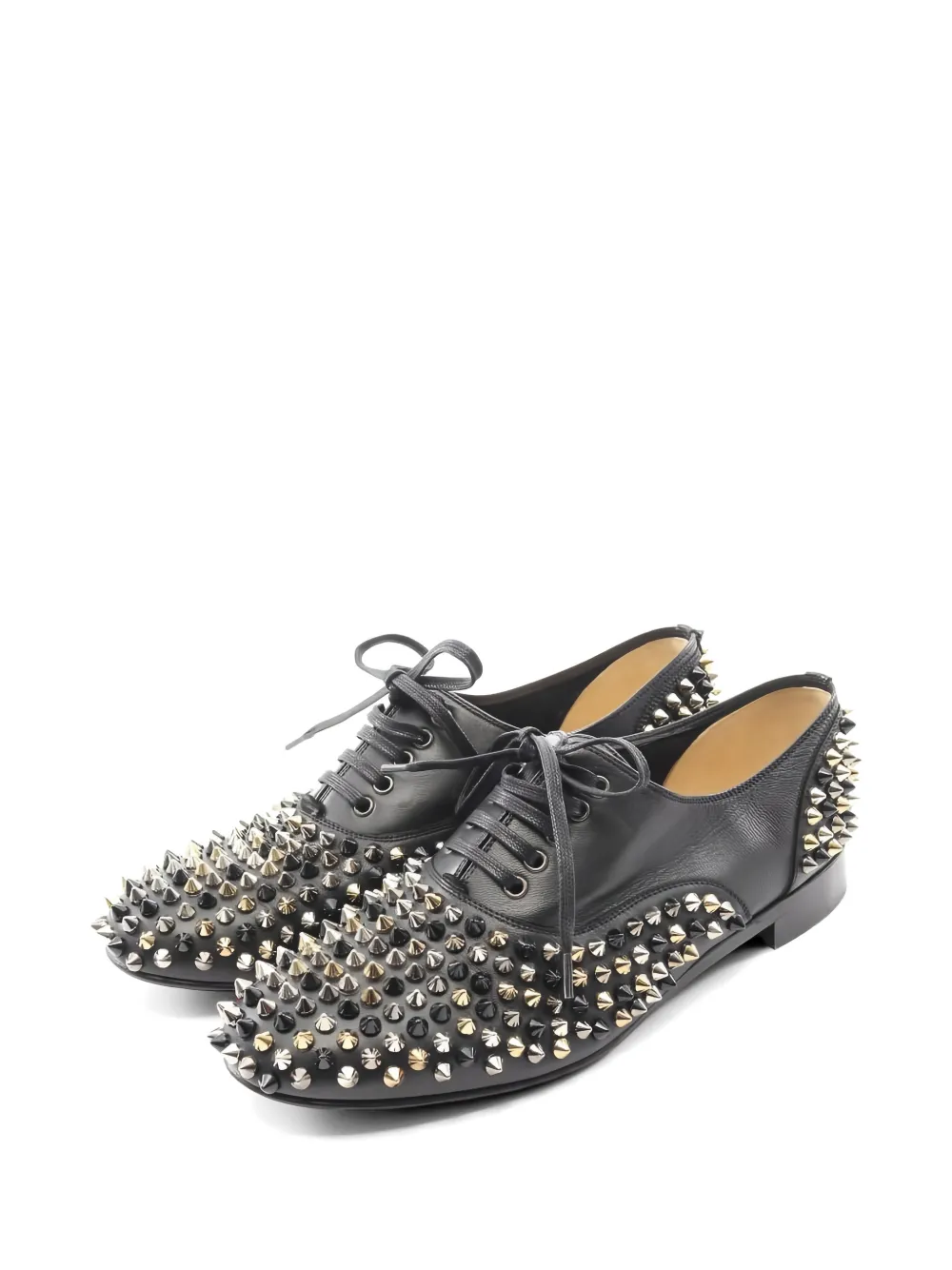 Christian Louboutin Pre-Owned 2000s Freddy spike-stud oxford shoes - Schwarz