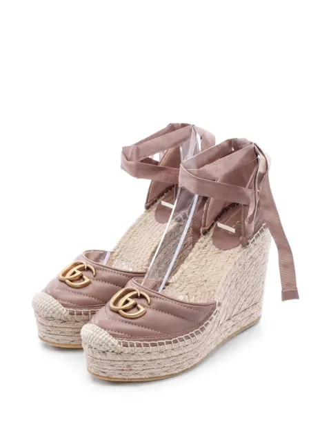 Gucci Pre-Owned GG Marmont wedge espadrilles
