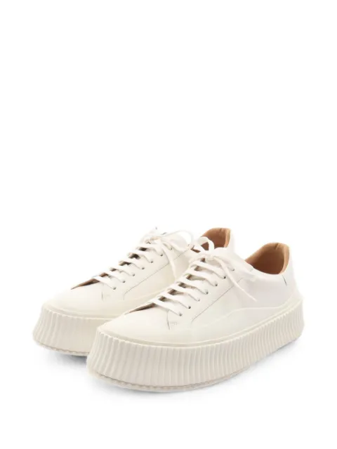 Jil Sander Pre-Owned 2020s platform leather sneakers