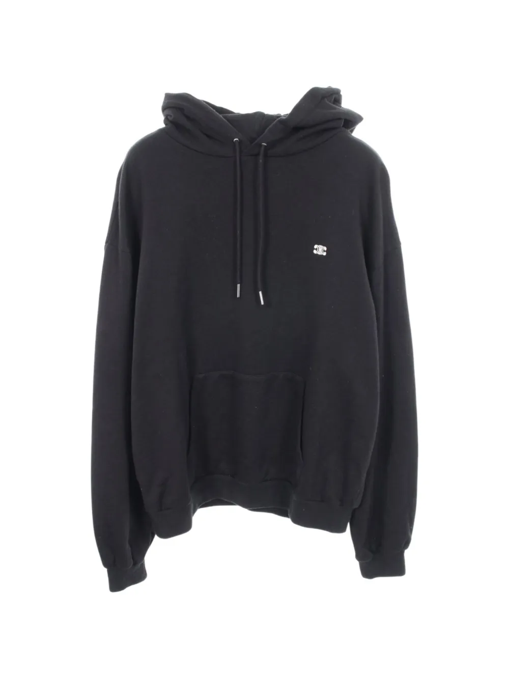 Celine Pre-Owned Triomphe embroidery loose hoodie - Black