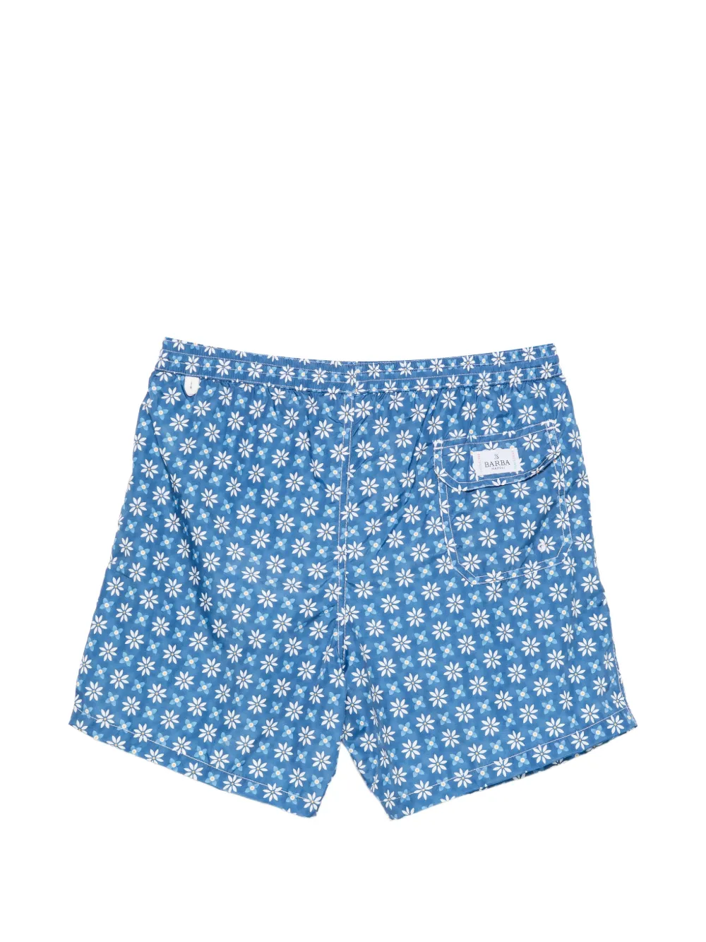 Barba Zwembroek met bloemenprint Blauw