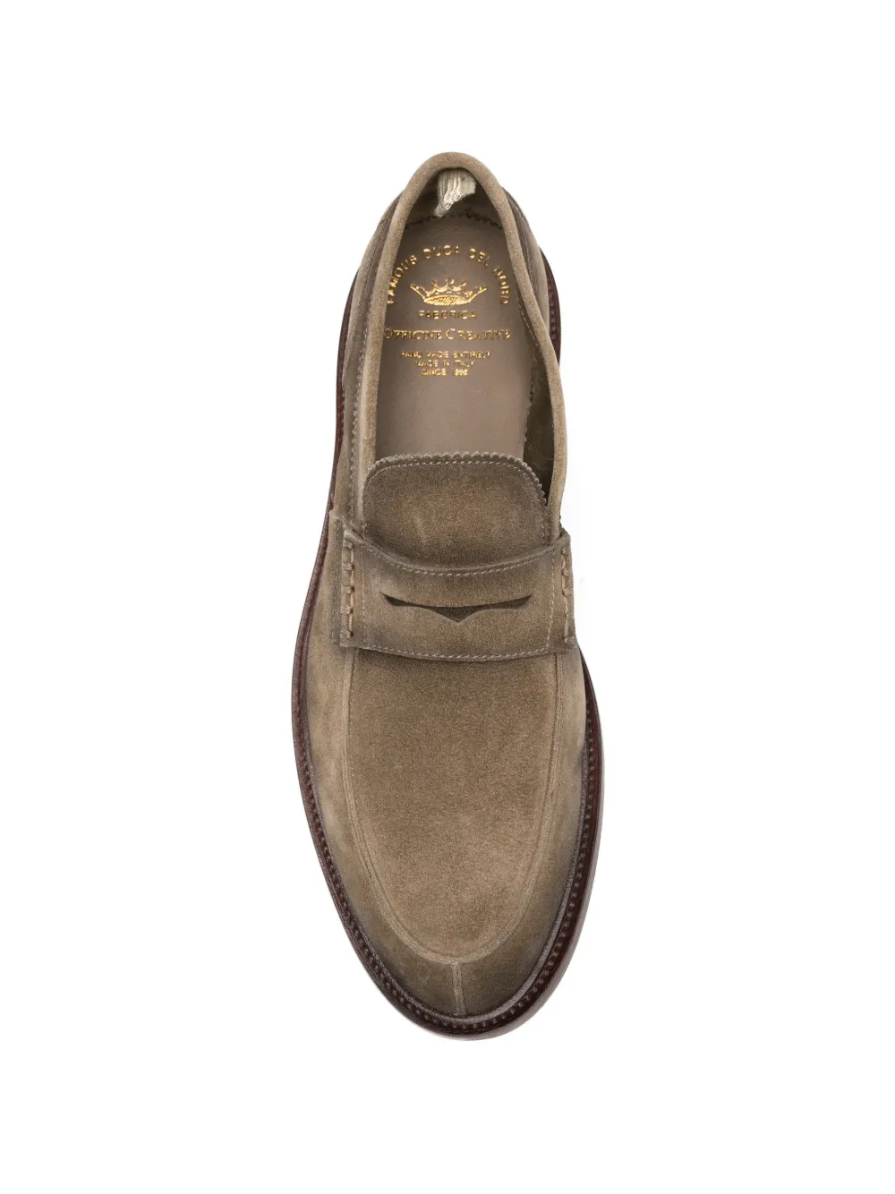 Officine Creative Sax 001 suede loafers Groen