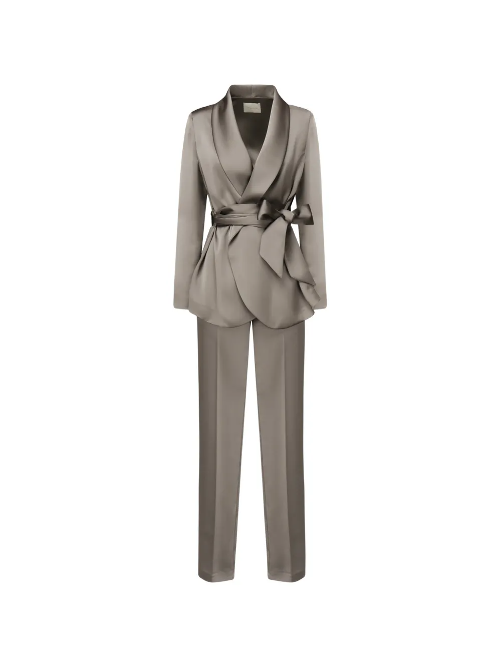 THE ARCHIVIA Iris sash-tie shawl-lapel suit - Grigio