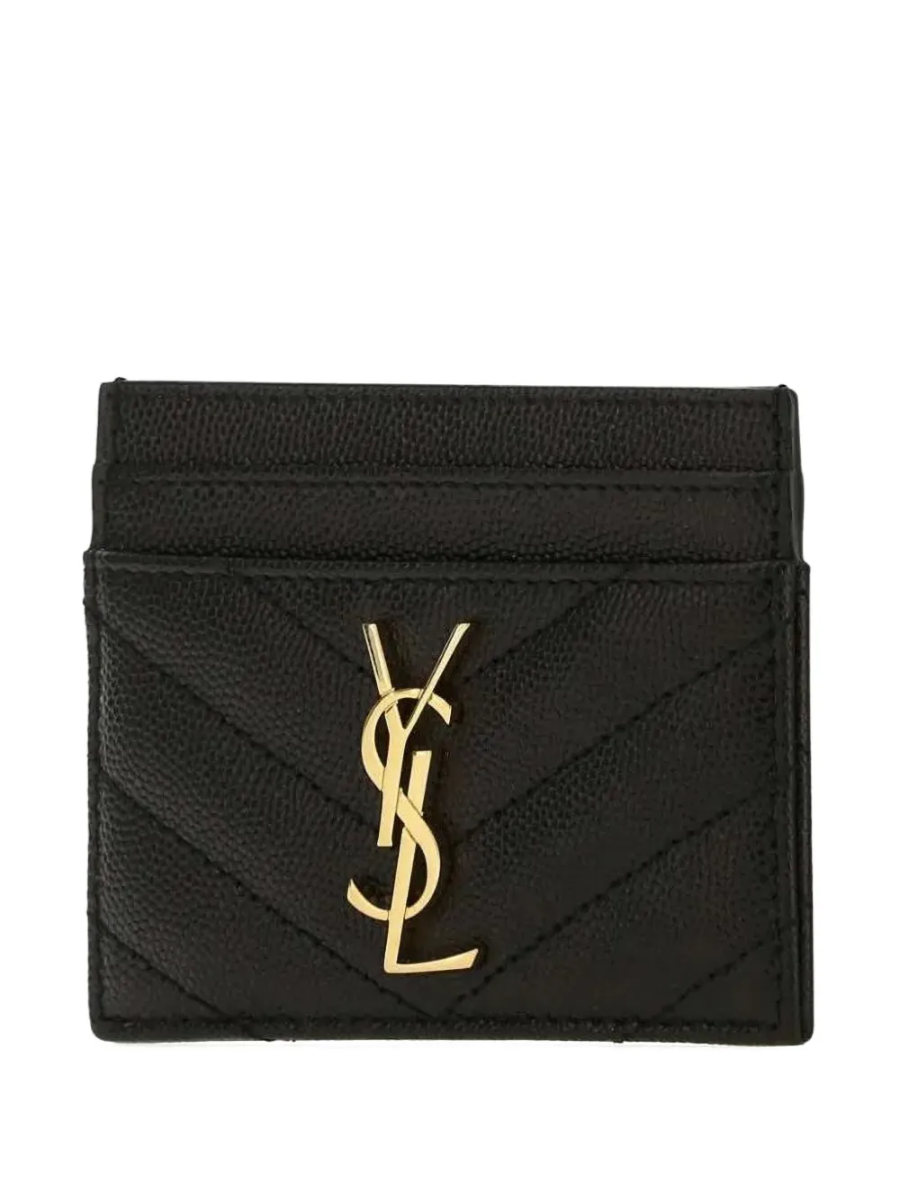 Saint Laurent Cassandre matelassé leather cardholder - Nude