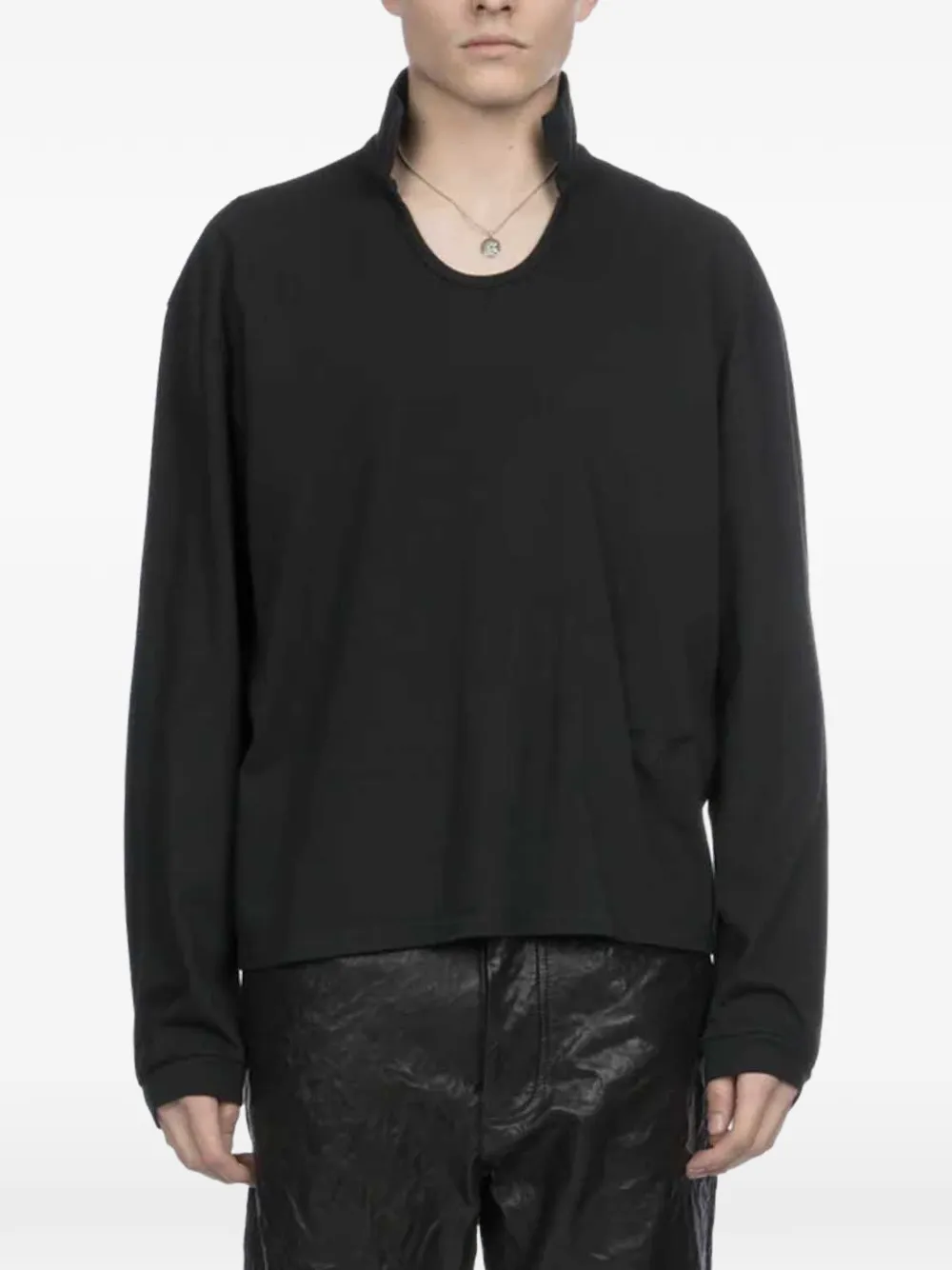 ALEXANDER DIGENOVA Pete T-shirt met uitgesneden details en lange mouwen Zwart