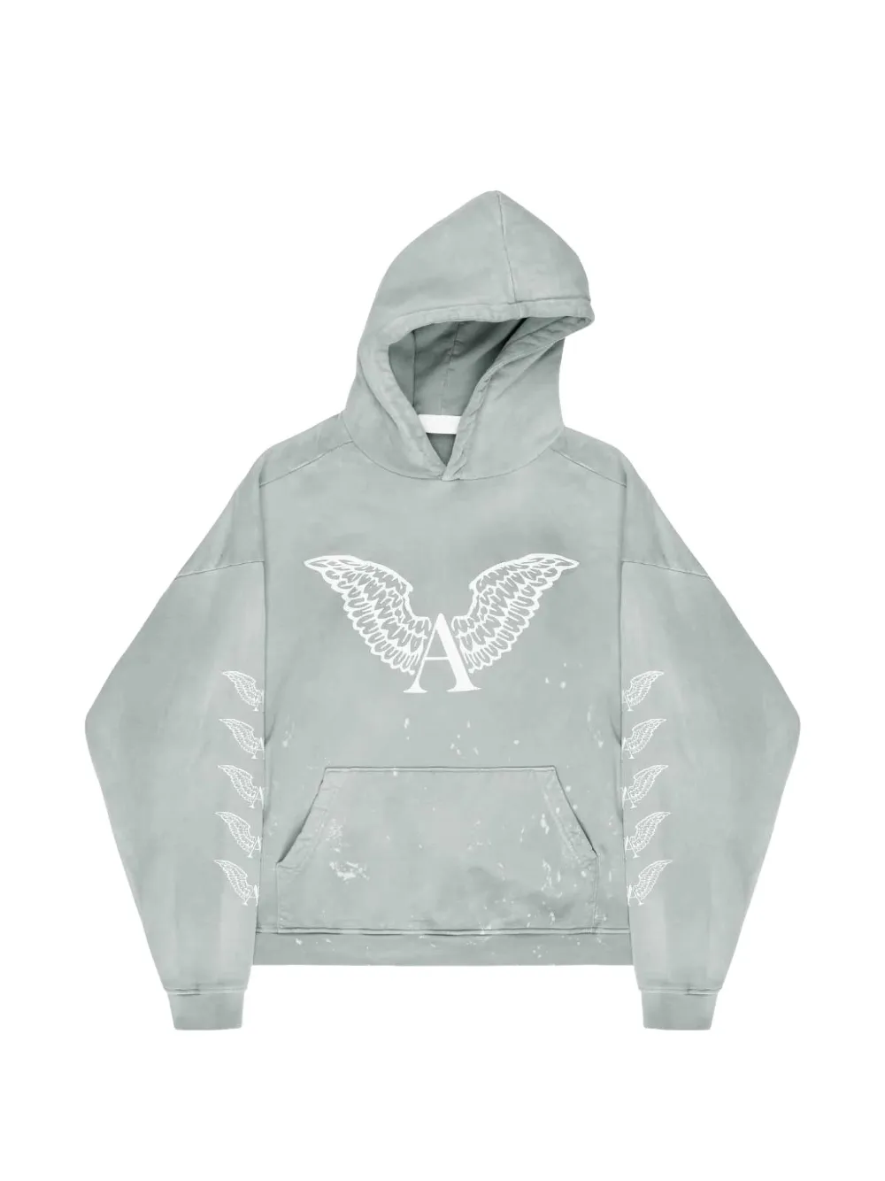 ALEXANDER DIGENOVA logo-print distressed hoodie - Blau
