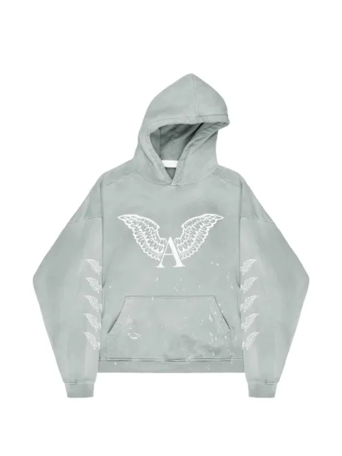 ALEXANDER DIGENOVA logo-print distressed hoodie