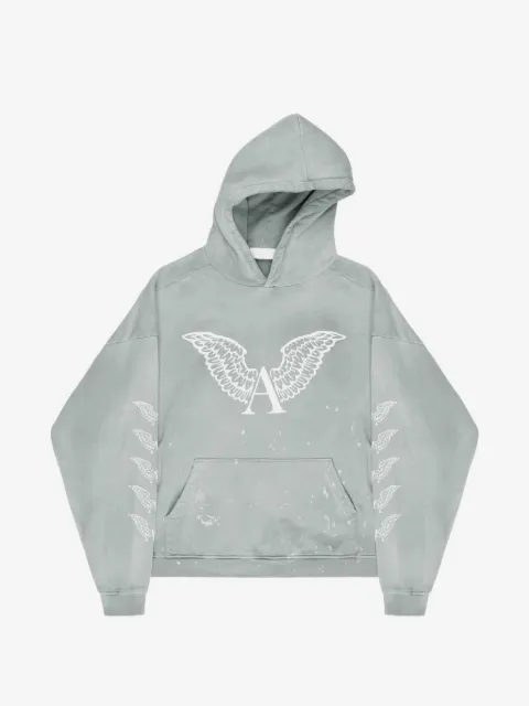 ALEXANDER DIGENOVA logo-print distressed hoodie