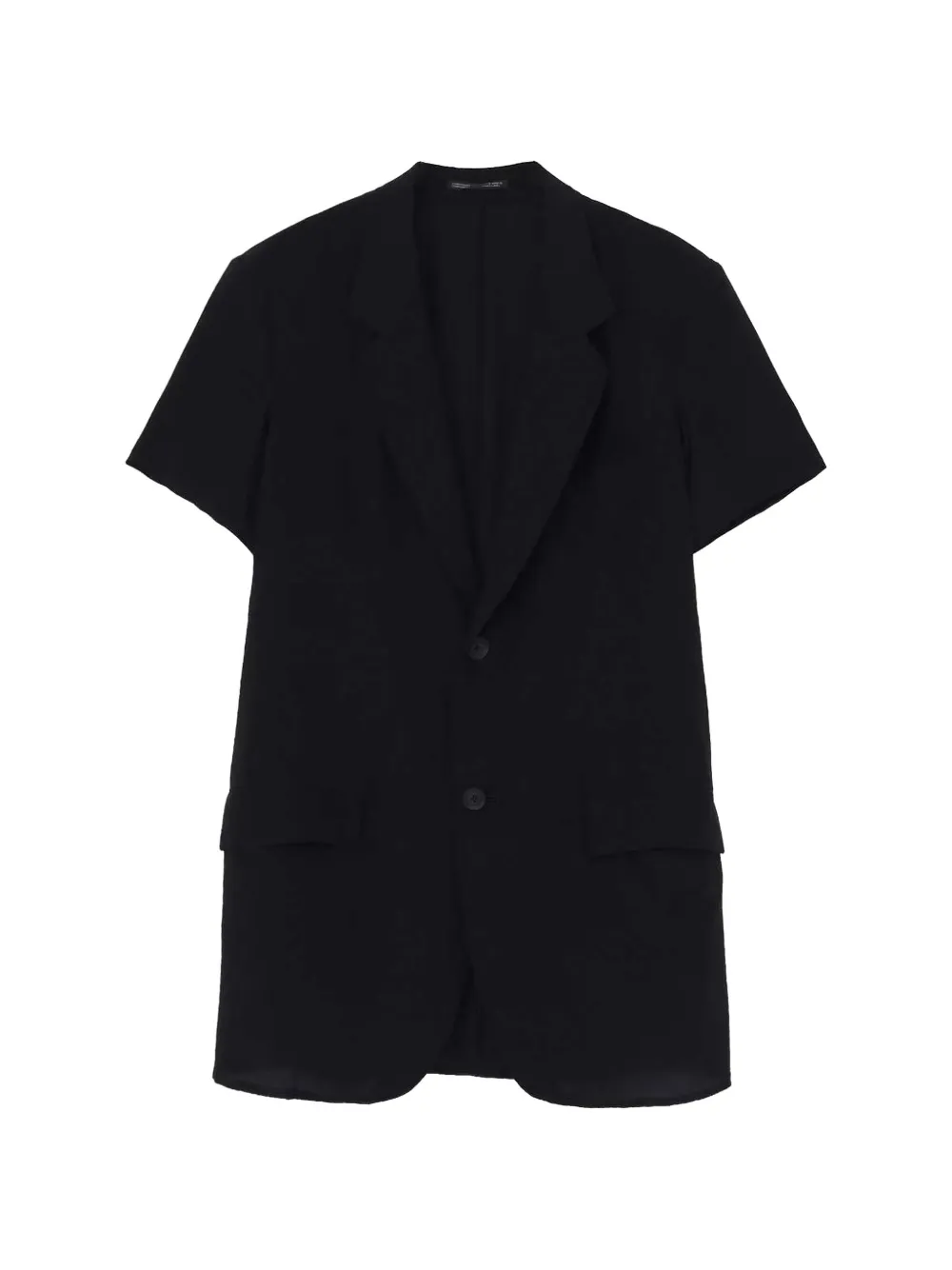 Yohji Yamamoto short-sleeve notched-lapel suit jacket - Nero