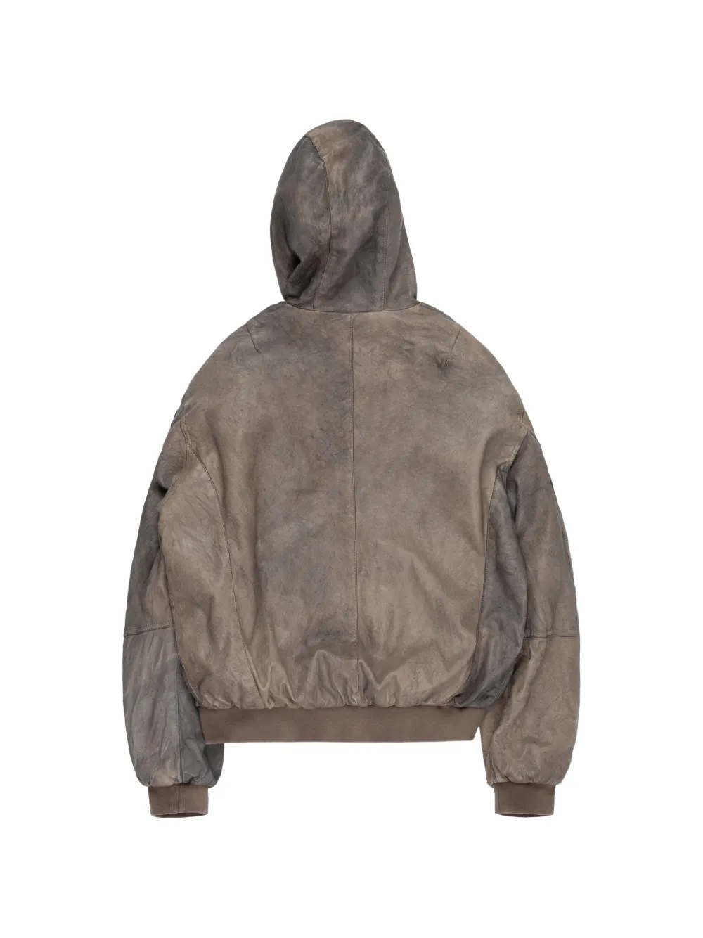 ALEXANDER DIGENOVA hooded leather bomber jacket Bruin
