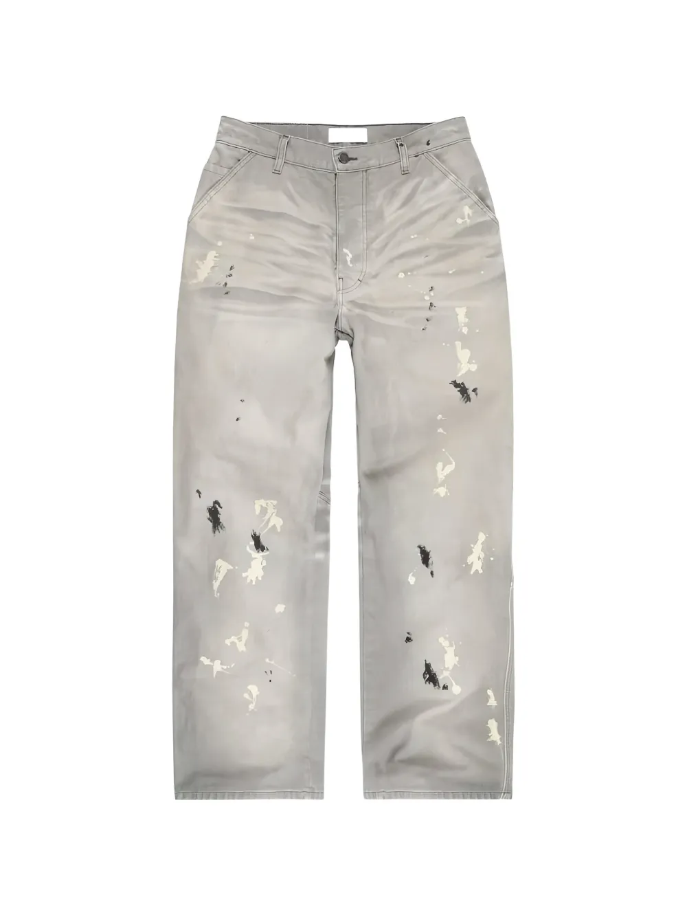 ALEXANDER DIGENOVA Underground paint-splatter straight-leg jeans - Toni neutri
