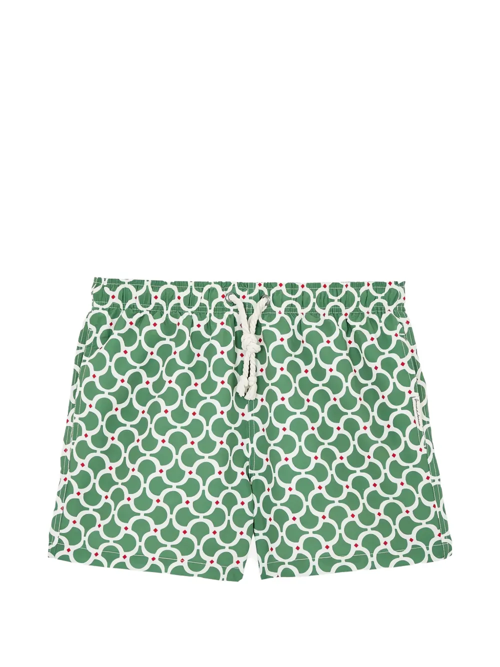 GASSA D AMANTE Nora geometric-print swim shorts - Verde