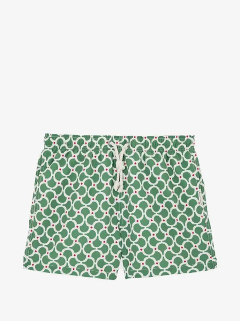 GASSA D AMANTE Nora geometric-print swim shorts