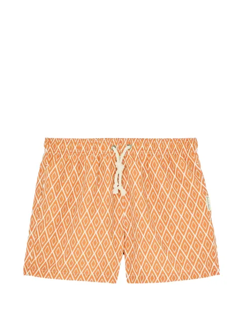 GASSA D AMANTE Praiano geometric-print drawstring swim shorts