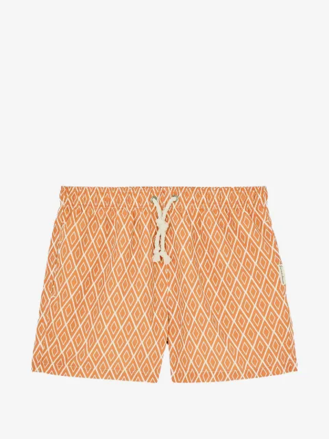 GASSA D AMANTE Praiano geometric-print drawstring swim shorts