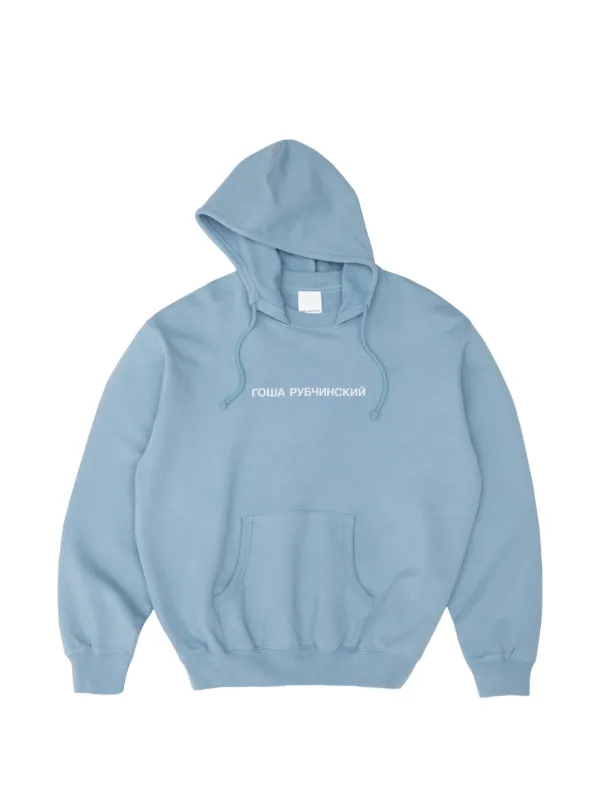 GOSHA RUBCHINSKIY ドローストリング パーカー | ブルー | FARFETCH JP