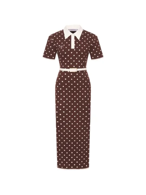 Rowen Rose polka-dot belted dress
