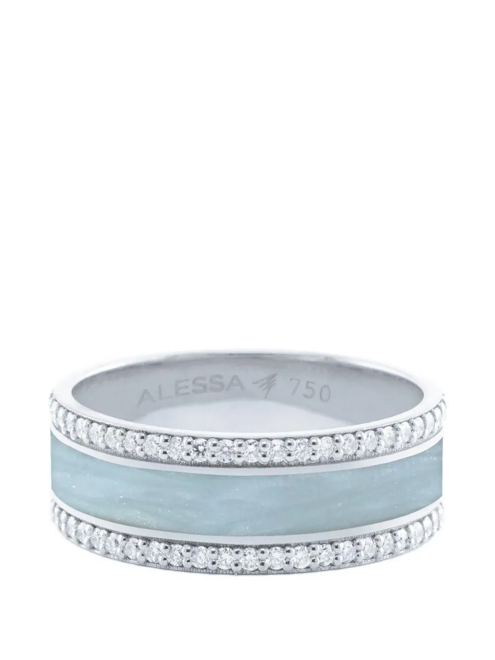 Alessa Jewelry diamond border ring - Argento