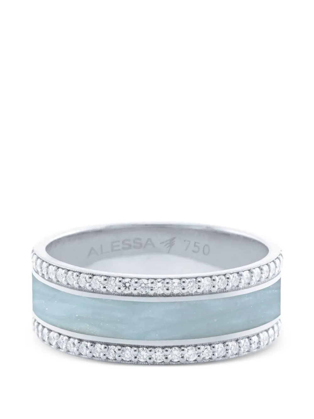 Alessa Jewelry diamond border ring - Argento