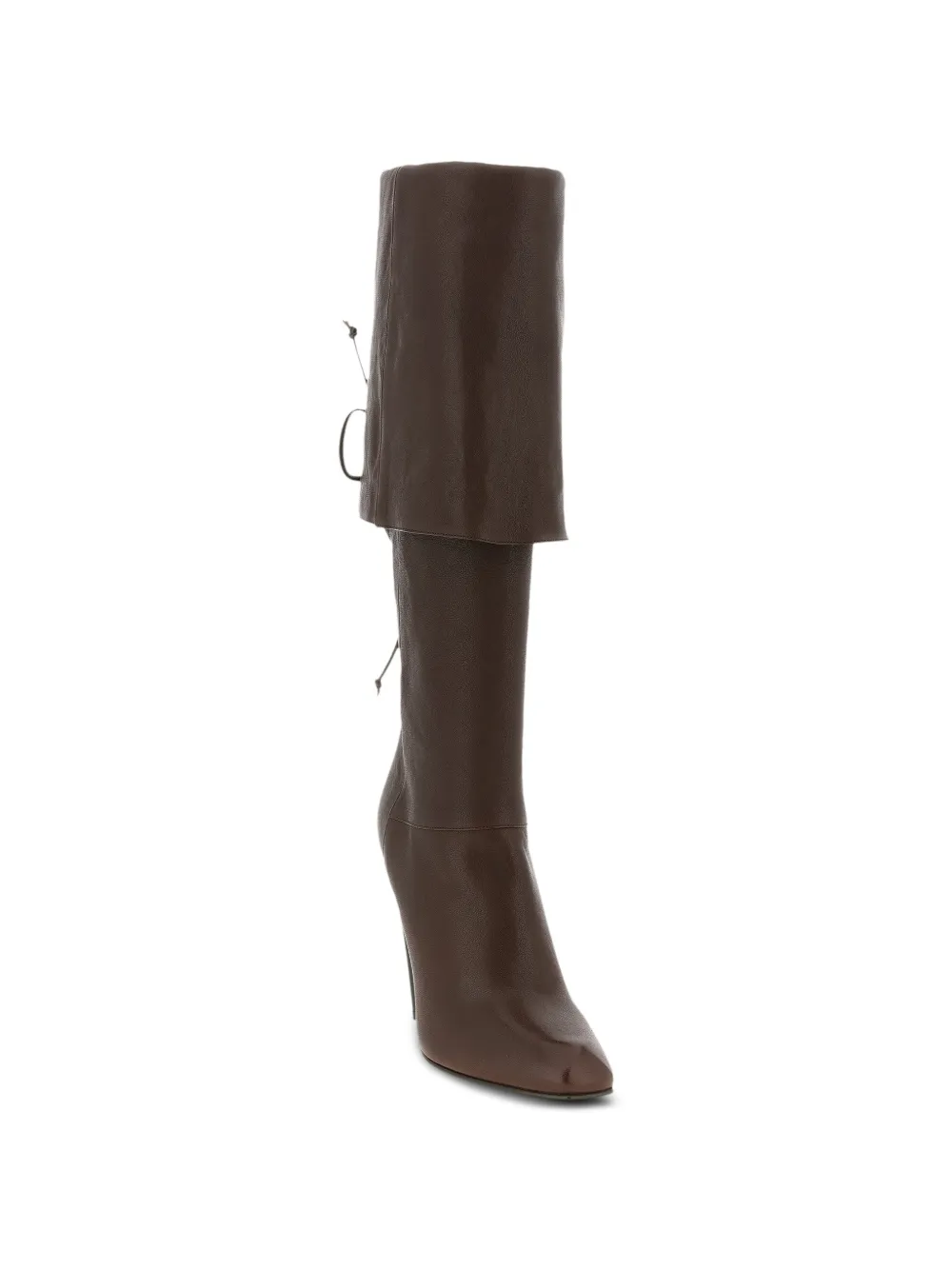 Alexander McQueen horn-heel knee-high boots Bruin