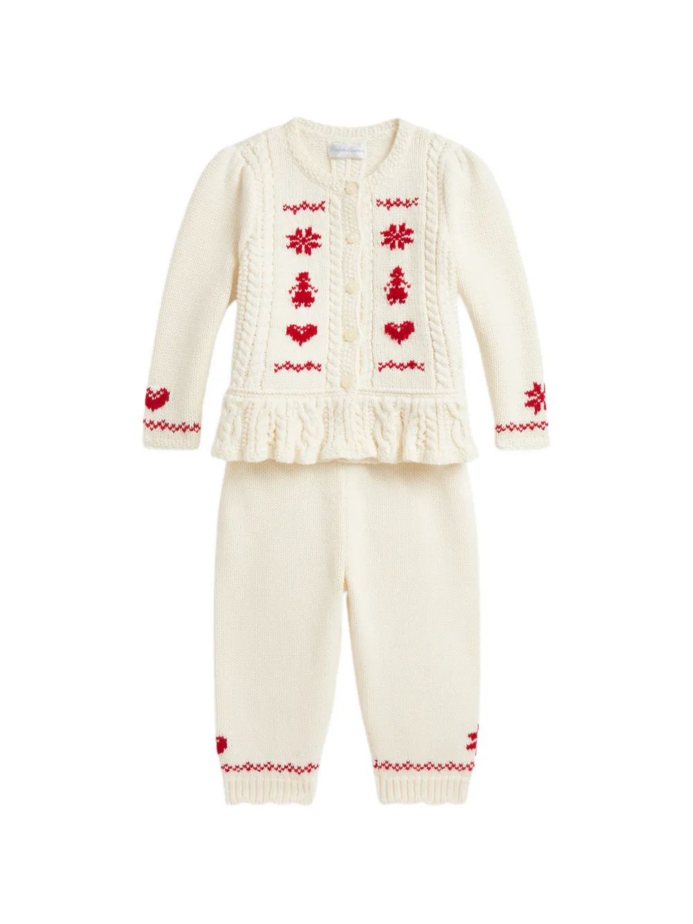 POLO RALPH LAUREN KIDS Truiset voor de feestdagen Wit