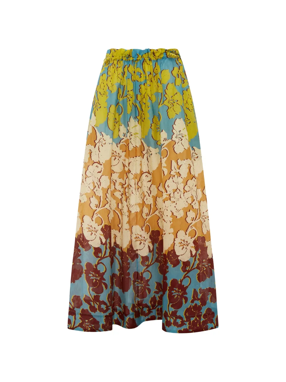 ALEMAIS floral-print drawstring-waist skirt - Blu