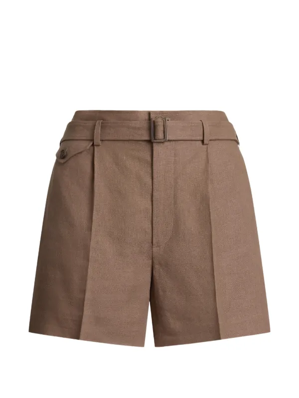 Ralph Lauren Collection Denise Belted Shorts in Brown
