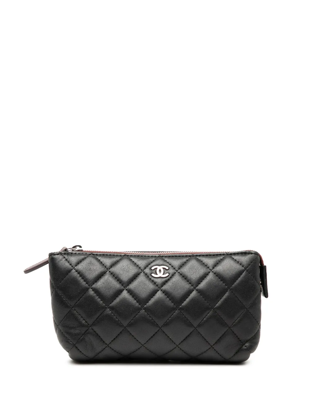 CHANEL Pre-Owned 2012 CC Quilted Lambskin Zip pouch - Nero