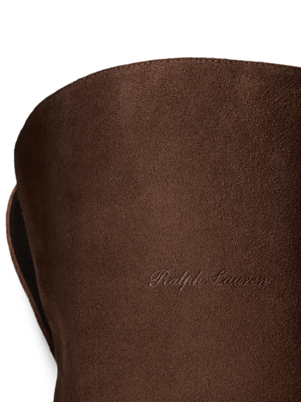 Ralph Lauren Collection Harlee kalfssuède laarzen Bruin