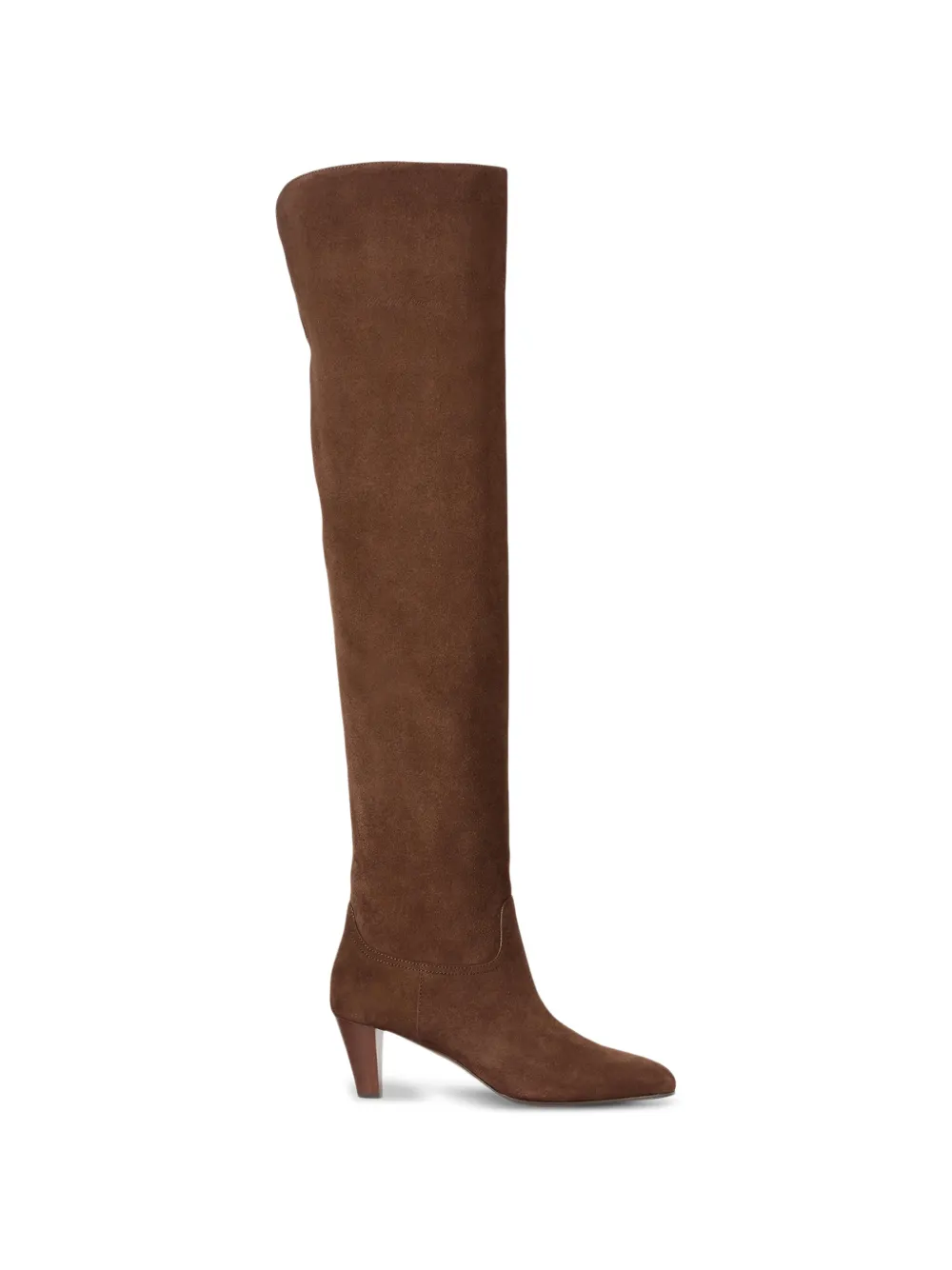 Ralph Lauren Collection Harlee kalfssuède laarzen Bruin